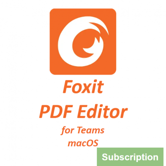 Foxit PDF Editor for Teams 2023 (macOS) - Subscription License (โปรแกรมสร้าง และจัดการเอกสาร PDF รุ่นมาตรฐาน ราคาถูก สำหรับทีมงาน ระบบปฏิบัติการ macOS ลิขสิทธิ์รายปี)