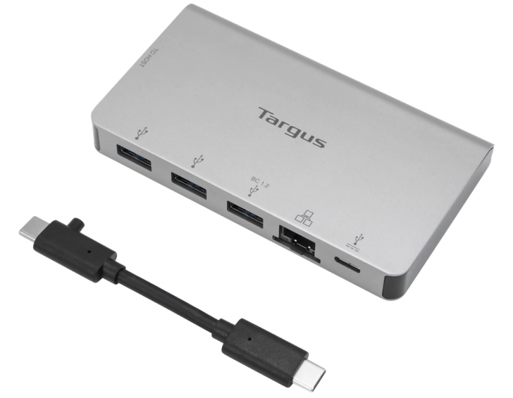 อุปกรณ์เพิ่มช่อง USB และพอร์ตเชื่อมต่อเครือข่าย Targus USB-C Multi-Port Hub Adapter 100W Power