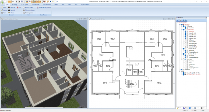 โปรแกรมออกแบบสถาปัตยกรรม รุ่นเริ่มต้น Ashampoo 3D CAD Architecture 11