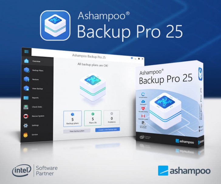 โปรแกรมสำรองไฟล์ กู้คืนข้อมูลไฟล์ Ashampoo Backup Pro 25