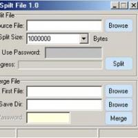 โปรแกรม แบ่งไฟล์ (Split & Merge File)