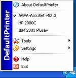 DefaultPrinter (โปรแกรมสลับเปลี่ยน เครื่องปริ้นเตอร์) : 