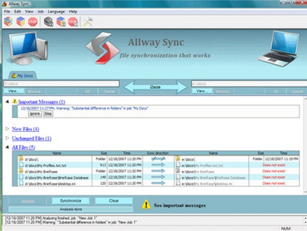 Allway Sync (โปรแกรม Allway Sync สำรองข้อมูล ชั้นดีฟรี) : 
