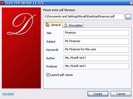 Doro PDF Writer (โปรแกรมแปลงไฟล์ Word เป็น PDF สร้างไฟล์ PDF) : 