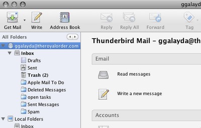 Mozilla ThunderBird (โปรแกรม ThunderBird โปรแกรมส่งเมล์ เช็คเมล์ ฟรี) : 