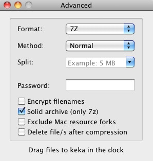 Keka (โปรแกรม Keka บีบอัดไฟล์ บน Mac) : 
