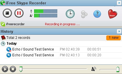 iFree Skype Recorder (โปรแกรมบันทึกเสียงสนทนา บน Skype) : 