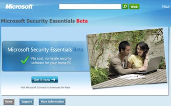 Microsoft Security Essentials (โปรแกรมป้องกันไวรัส จาก Microsoft) : 