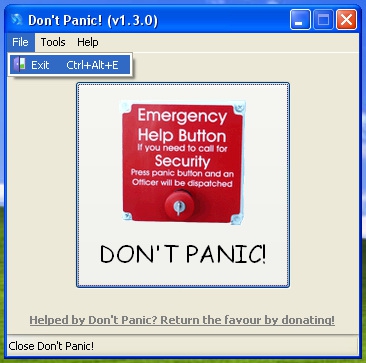 Do not Panic (โปรแกรม Do not Panic ปิดโปรแกรมทั้งหมดที่ไม่จำเป็น อย่างรวดเร็ว) : 