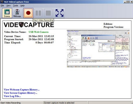 SGS VideoCapture (โปรแกรม บันทึกความเคลื่อนไหว บนหน้าจอ) : 