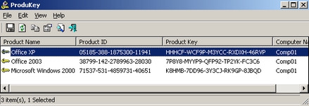 ProduKey (โปรแกรมดู Product Key โปรแกรมในเครื่อง) : 