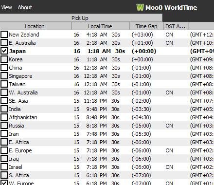 Moo0 World Time (โปรแกรม Moo0 World Time เวลาโลก ตรวจสอบเวลาโลก แม่นยำสูง) : 