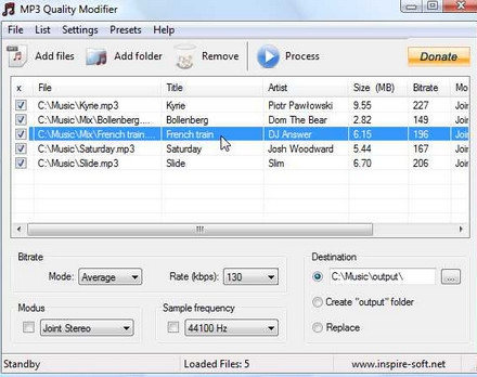 MP3 Quality Modifier (โปรแกรมปรับคุณภาพเสียง MP3) : 