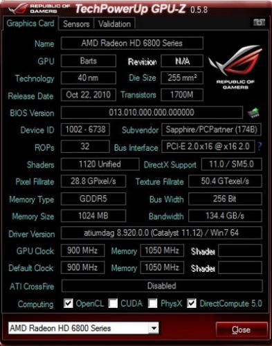 GPU-Z (โปรแกรม GPU-Z ทดสอบการ์ดจอ NVIDIA ATI Intel ฟรี) : 