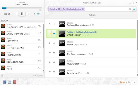 Freemake Music Box (โปรแกรมค้นหาเพลง โปรแกรมฟังเพลง ทั่วโลก) : 