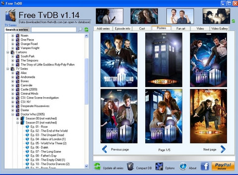 Free TvDB Portable (โปรแกรม เก็บฐานข้อมูลหนังต่างๆ เอาไว้มากที่สุด คอหนังต้องไม่พลาด) : 