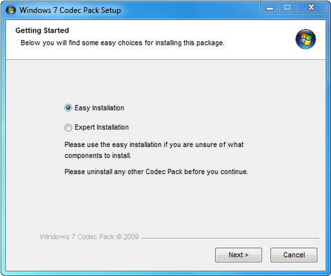 Windows 7 Codec Pack (เพิ่ม Codec ให้ดูไฟล์วิดีโอ ได้ทุกประเภท) : 