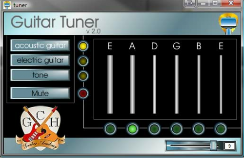Guitar Tuner (โปรแกรม ช่วยปรับแต่ง เสียงกีตาร์) : 