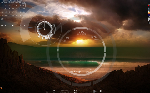 Emerge Desktop (โปรแกรม ปรับเปลี่ยน หน้าจอ เดสก์ทอป ให้มีสีสันมากขึ้น) : 