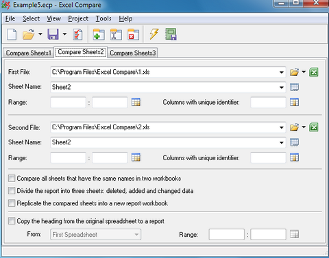 Excel Compare (โปรแกรมหาความแตกต่าง ไฟล์ Excel) : 