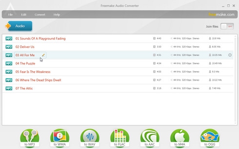 Freemake Audio Converter (โปรแกรมแปลงไฟล์เพลง แปลงไฟล์เสียง ทุกรูปแบบ) : 