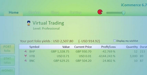 iCommerce - Stock Market Simulator (โปรแกรม จำลองการเล่นหุ้น สำหรับ ผู้ฝึกเล่นหุ้น เริ่มเล่นหุ้น) : 