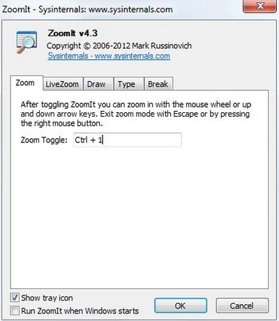 ZoomIt (โปรแกรมขยายหน้าจอ Zoom หน้าจอ การนำเสนองาน) : 