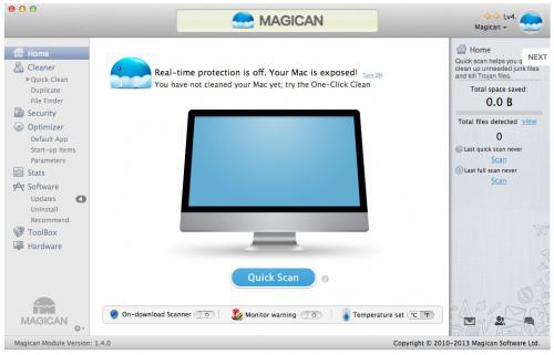 Magican Mac (โปรแกรมลบไฟล์ขยะ เร่งความเร็วคอม กำจัดไวรัส เครื่องแมค) : 