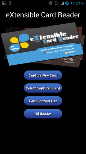 eXtensible Card Reader (App อ่านนามบัตร อัจฉริยะ) : 