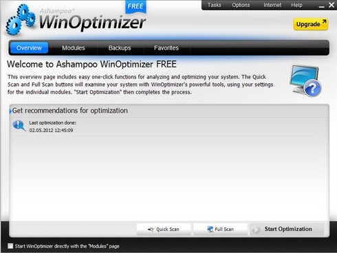 Ashampoo WinOptimizer Free (โปรแกรม ปรับแต่งเครื่อง เพิ่มความเร็วเครื่อง ฟรี) : 