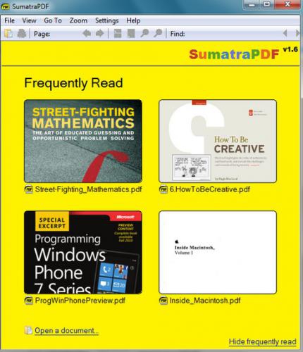 Sumatra PDF (โปรแกรมเปิดไฟล์ PDF โปรแกรมอ่านไฟล์ PDF ฟรี) : 