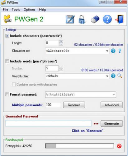 PWGen (โปรแกรม สร้าง Password สุ่มรหัสผ่าน ปลอดภัยสูง) : 