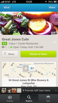 FourSquare (App เช็คอิน ค้นหาสถานที่ ใกล้เคียง) : 