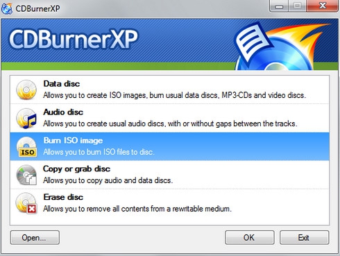 CDBurnerXP (โปรแกรมไรท์แผ่น CD DVD Blu-ray ฟรี) : 