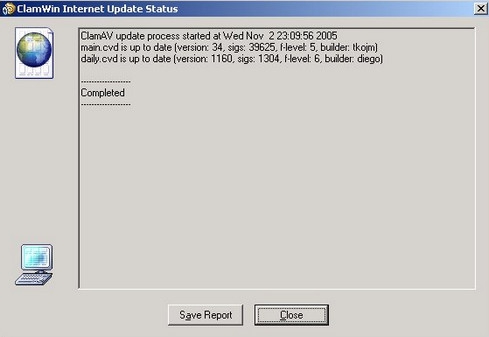 Clamwin Antivirus (โปรแกรมสแกนไวรัส ใช้กับ Windows Server ได้ฟรี) : 