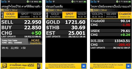 Gold price ราคาทอง (App เช็คราคาทอง สำหรับนักลงทุน) : 