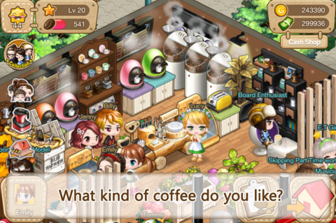 LINE I Love Coffee (App เกมส์ เปิดร้านกาแฟ) : 