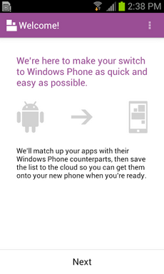 Switch to Windows Phone (หา App Windows Phone บนแอนดรอยด์) : 