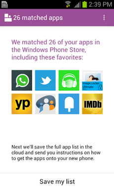 Switch to Windows Phone (หา App Windows Phone บนแอนดรอยด์) : 