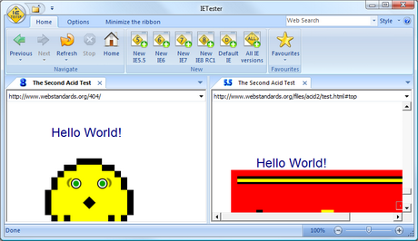 IE Tester (ทดสอบการแสดงผลเว็บไซต์ ของ Internet Explorer ในทุกเวอร์ชัน) : 