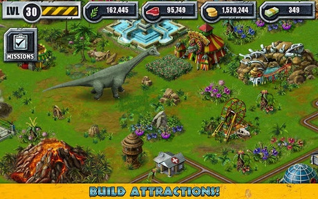 Jurassic Park™ Builder (App เกมส์สวนสัตว์ อาณาจักร Jurassic Park) : 