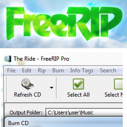 FreeRIP (โปรแกรมแปลงไฟล์เพลง โปรแกรม RIP CD) : 