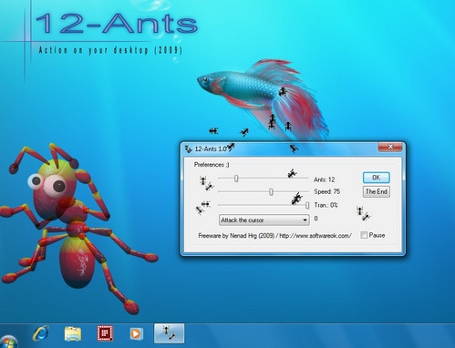 12 Ants (โปรแกรมรูปมด มดขึ้นจอคอมพิวเตอร์) : 