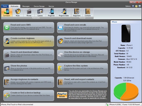 iDevice Manager (โปรแกรมจัดการไฟล์ iPhone iPad iPodTouch) : 