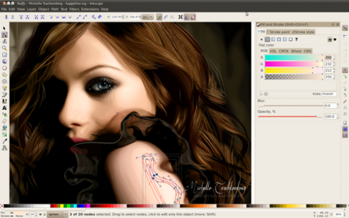 Inkscape (โปรแกรมแต่งภาพฟรี เหมือน Photoshop) : 