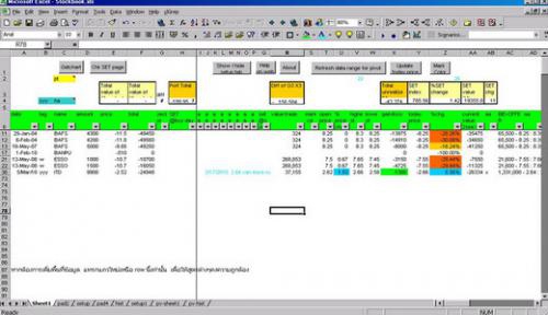 Excel Personal StockBook (โปรแกรมบันทึกหุ้น บันทึกซื้อขายหุ้น Excel) : 