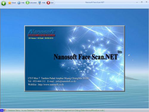 Nanosoft Face Scan (โปรแกรมสแกนใบหน้า ลงเวลาทำงาน) : 