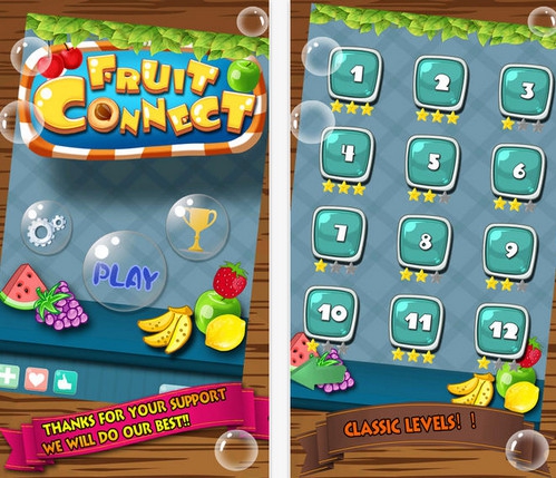 Fruits Connect (เกมส์จับคู่ผลไม้) : 