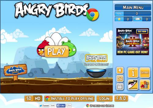 Angry Birds Chrome (เล่น Angry Birds บน Chrome) : 