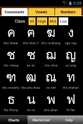 Thai Script (App เรียนภาษาไทย) : 